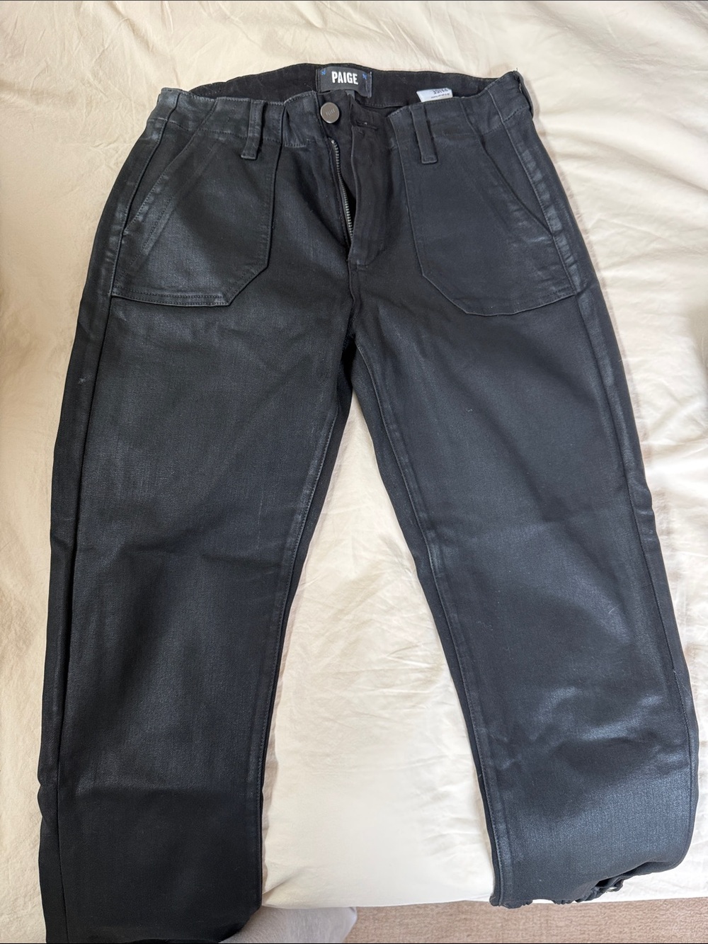PAIGE Black Stretch Jogger Pants